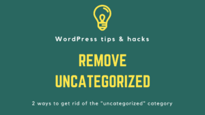how to remove uncategorized categories in wordpress