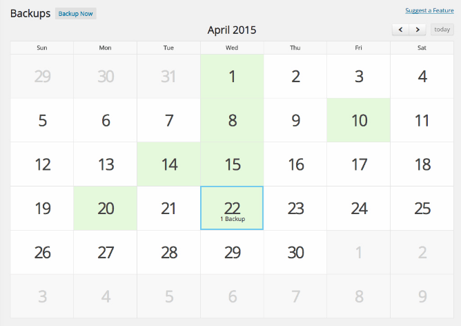 WP Time Capsule Calendar View