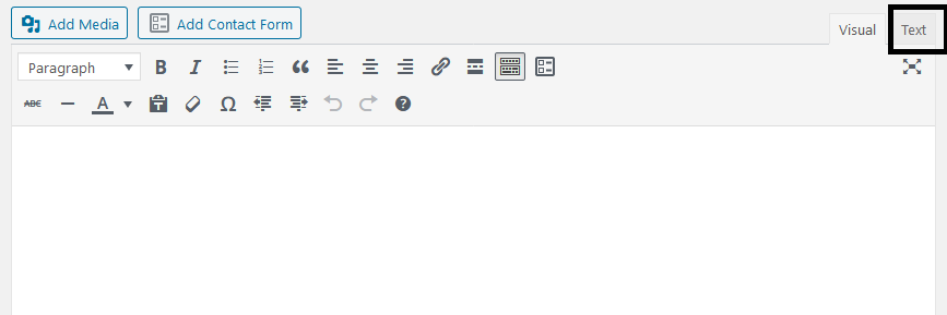 Click on Text tab