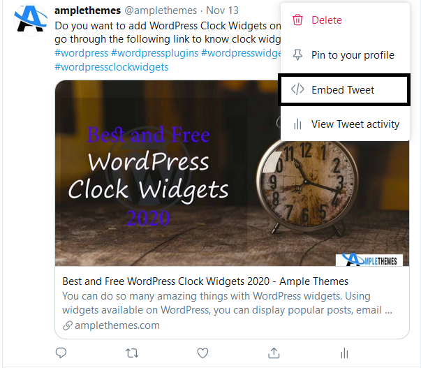 Embed Tweet