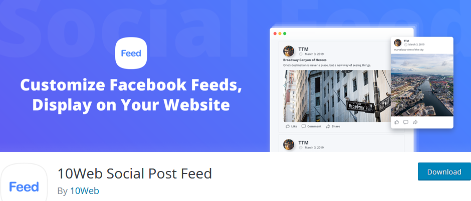 10Web Social Post Feed