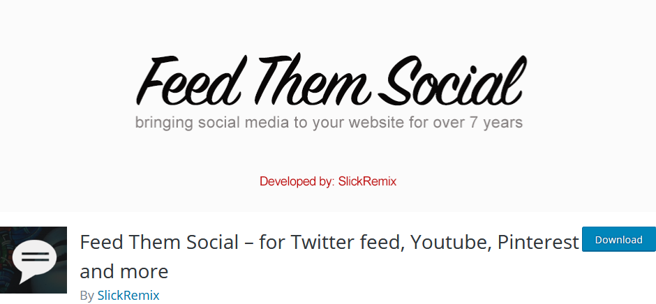 Feed Them Social – for Twitter feed, Youtube, Pinterest and more