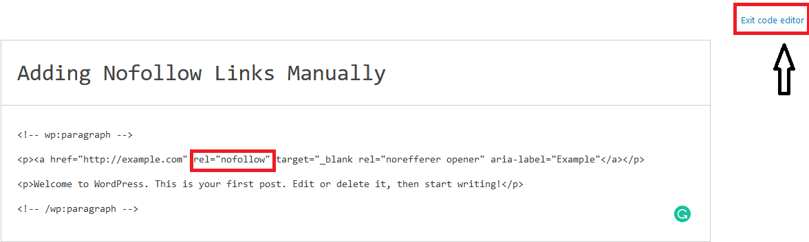 Exit Code Editor
