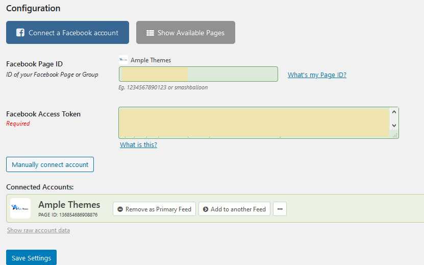 connecting facebook page to wordpress