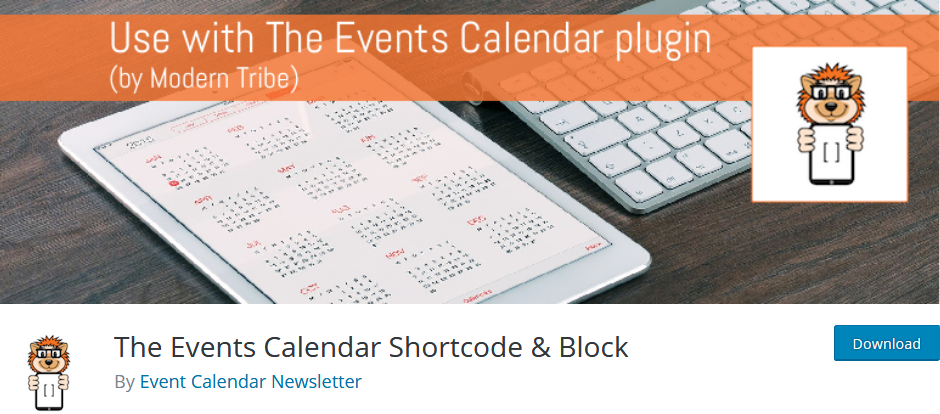 The Events Calendar Shortcode Block